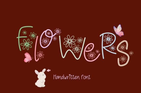 Flowers Font: Bring Handwritten Charm to Your Creative Projects